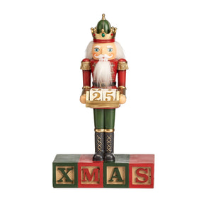 Schiaccianoci soldatino Noel in resina decorazione natalizia 35 cm