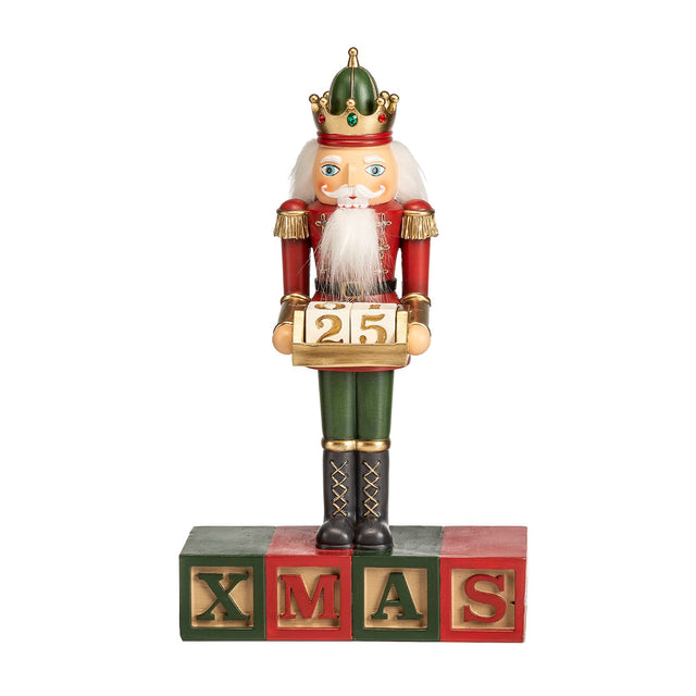 Schiaccianoci soldatino Noel in resina decorazione natalizia 35 cm