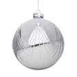 Pallina di Natale Garnish Bizzotto in vetro argento 10 cm