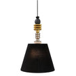 Lampada a sospensione Firefly Lladrò in porcellana bianca e nera 170x45 cm
