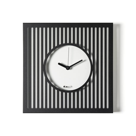 Orologio da parete Tiffany Arti & Mestieri in ferro nero e bianco marmo