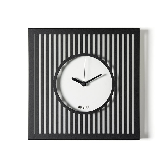 Orologio da parete Tiffany Arti & Mestieri in ferro nero e bianco marmo