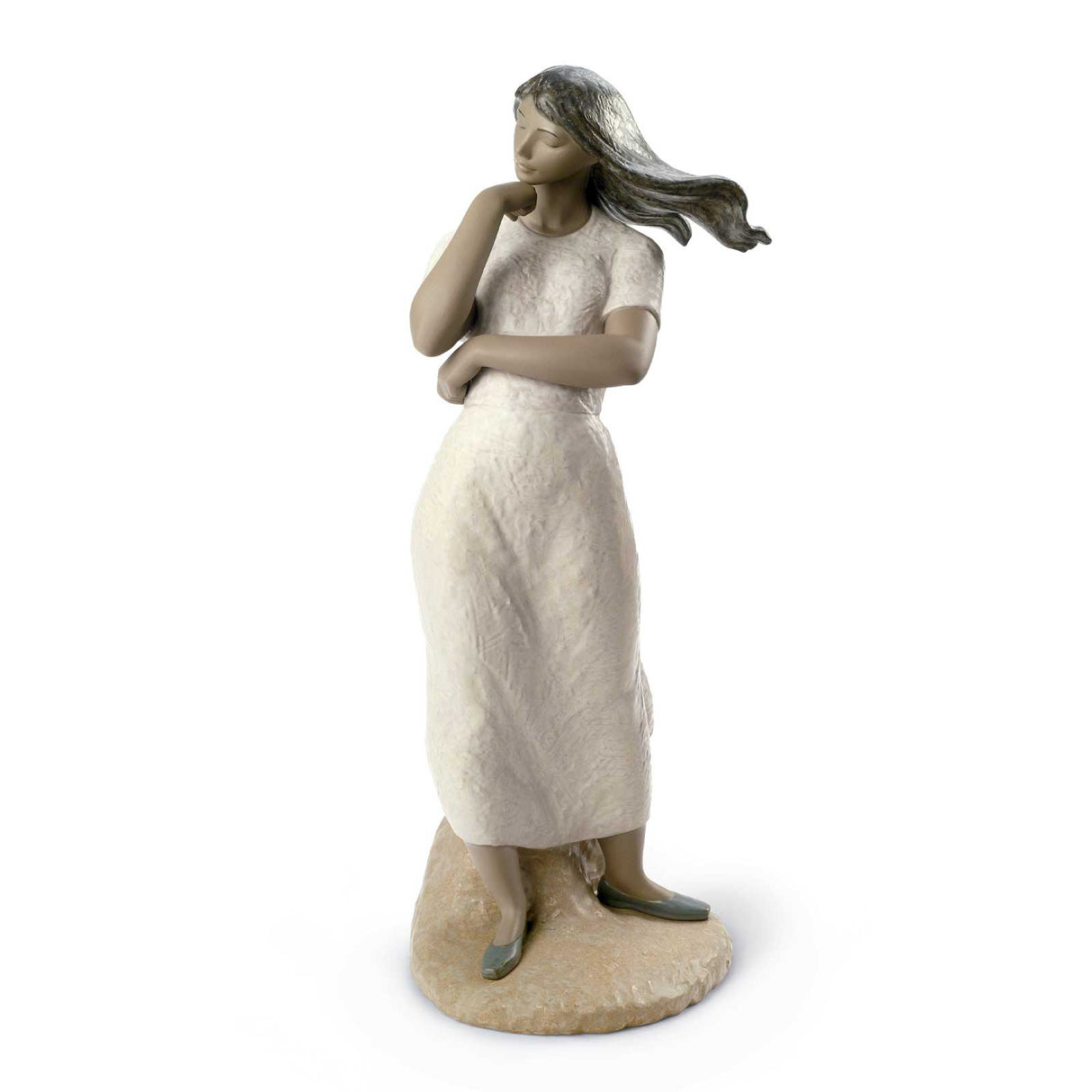 Statuina Donna Panorami del Mediterraneo Lladrò porcellana mate 37 cm
