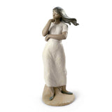 Statuina Donna Panorami del Mediterraneo Lladrò porcellana mate 37 cm