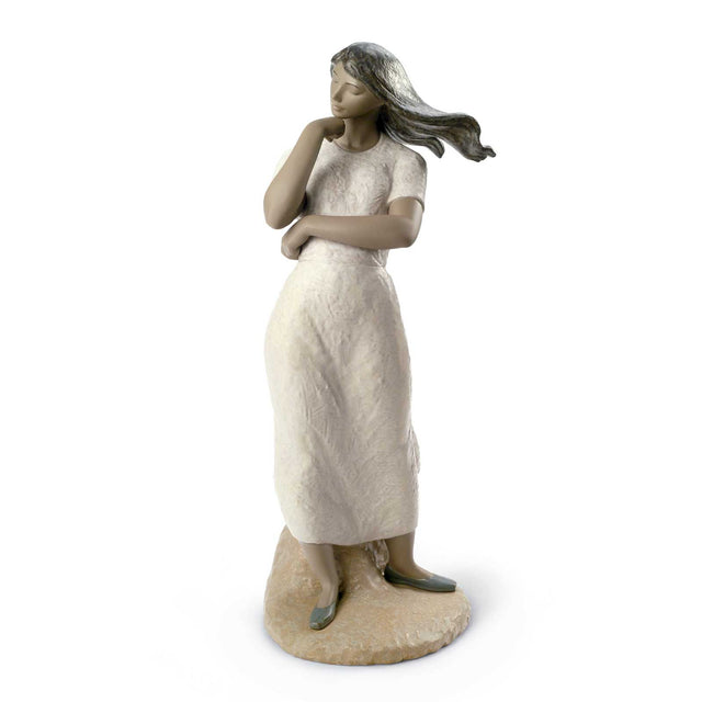 Statuina Donna Panorami del Mediterraneo Lladrò porcellana mate 37 cm
