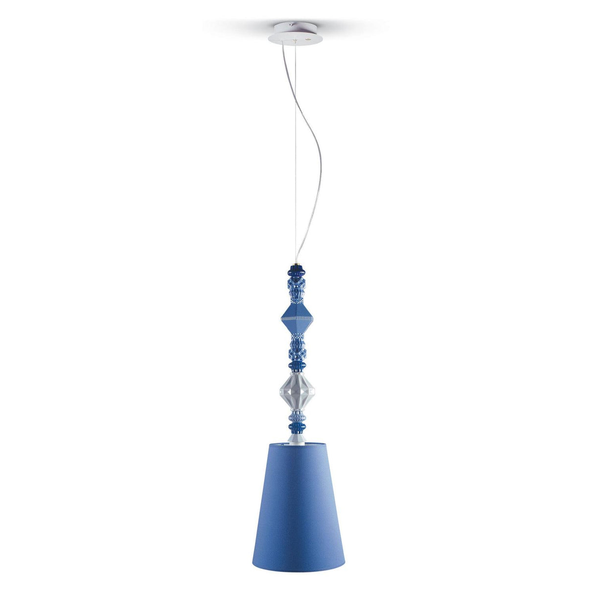 Lampada a sospensione Belle de Nuit Lladrò in porcellana 170x23 cm