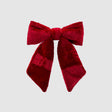 Fiocco natalizio EDG in velluto bordeaux imbottito 25x21 cm