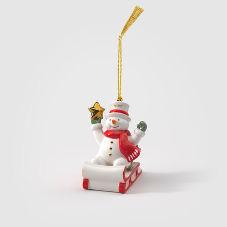 Addobbo Pupazzo di Neve Villeroy & Boch in porcellana decorata 9 cm 2025