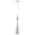 Lampada a sospensione Belle De Nuit Lladrò in porcellana 170x23 cm