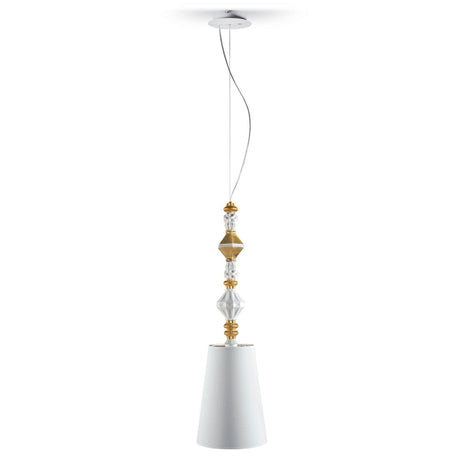 Lampada a sospensione Belle De Nuit Lladrò in porcellana 170x23 cm