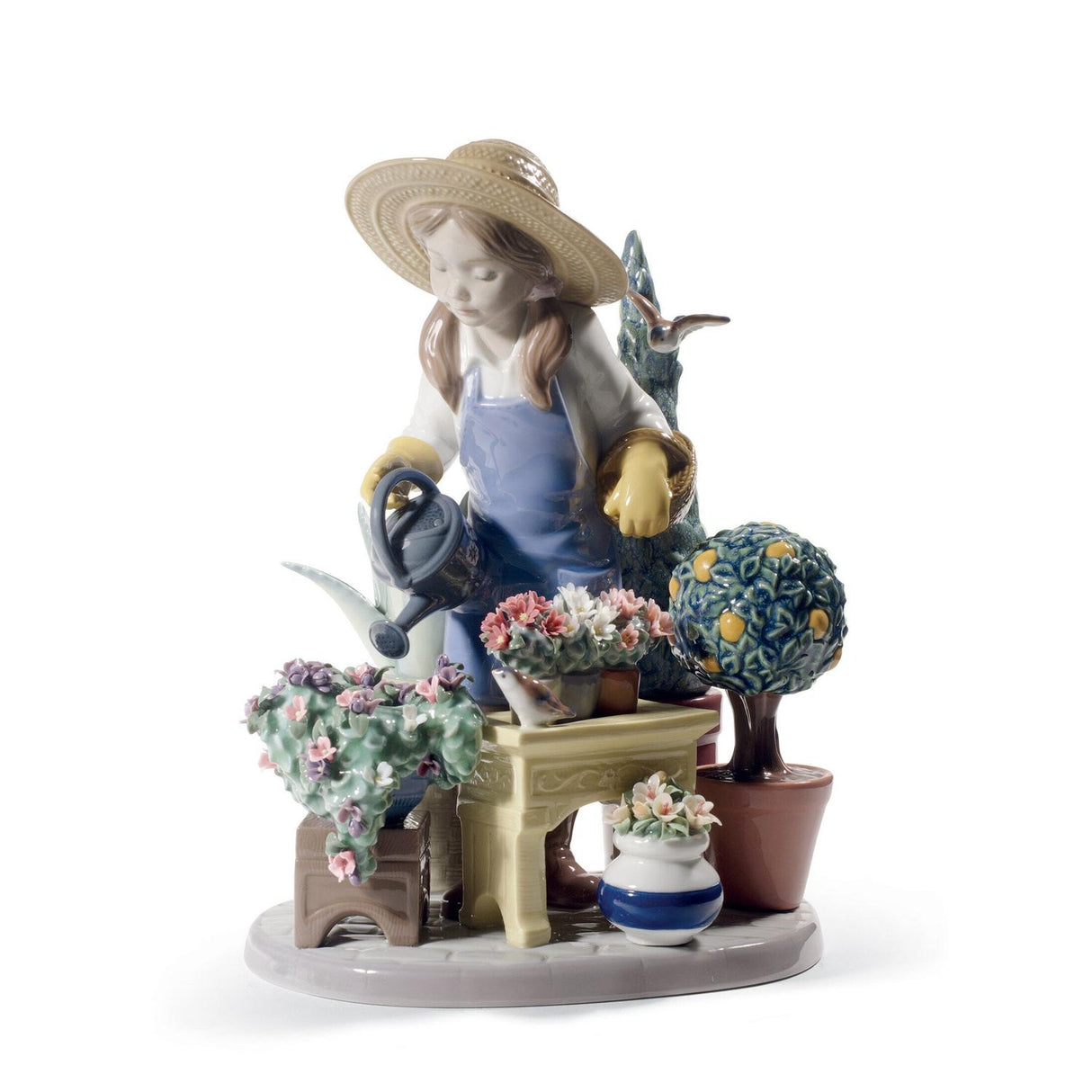 Statuetta Glitter Girl Lladrò in porcellana decorata 25x18 cm