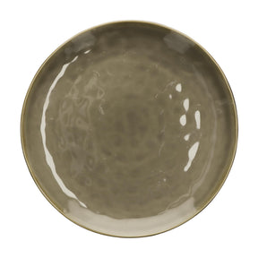 Vassoio rotondo Concerto Rose & Tulipani in stoneware con bordo dorato 32 cm