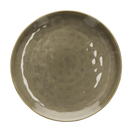 Vassoio rotondo Concerto Rose & Tulipani in stoneware con bordo dorato 32 cm