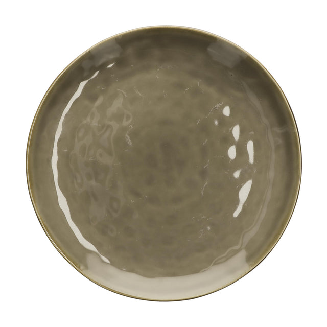Vassoio rotondo Concerto Rose & Tulipani in stoneware con bordo dorato 32 cm