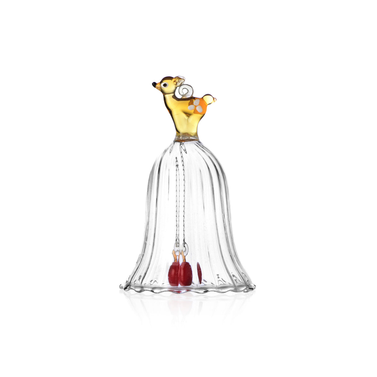 Campana Ichendorf con mela e cerbiatto in vetro borosilicato 10,5 cm