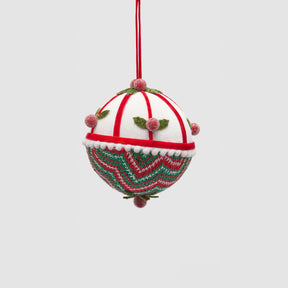 Pallina di Natale EDG in tessuto verde diametro 12 cm