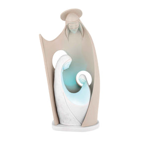 Presepe Natività Bongelli Preziosi in marmorino bianco con LED 29 cm