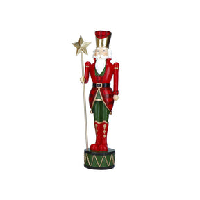 Schiaccianoci soldatino Timstor in resina con scettro 25,5 cm