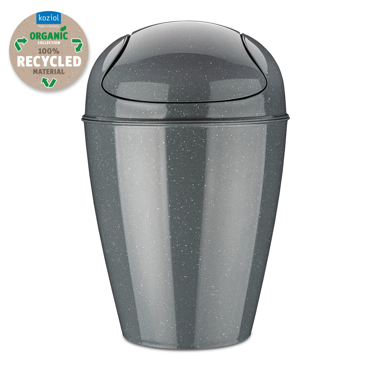Cestino gettacarte Koziol in plastica riciclata grigio 45 cm