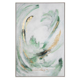 Quadro astratto Bizzotto su tela dipinto a mano con dettagli oro 122x82 cm