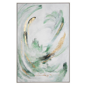 Quadro astratto Bizzotto su tela dipinto a mano con dettagli oro 122x82 cm