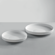 Set piatti decorativi Mascagni Casa in ceramica bianca 25,5 e 31 cm