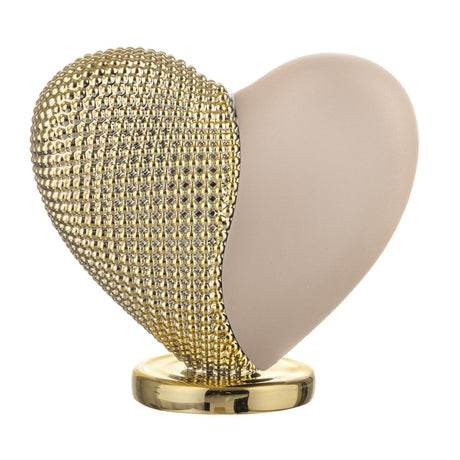 Boccettino a cuore Bongelli Preziosi in vetro con dettagli oro 10x9 cm