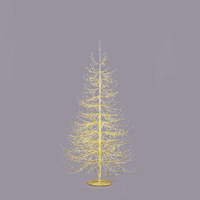 Albero di Natale Faggio Rich EDG in metallo con 1940 microled oro 180 cm
