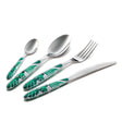 Set posate Vero Jungle Eme acciaio inox 24 pezzi con manico decorato