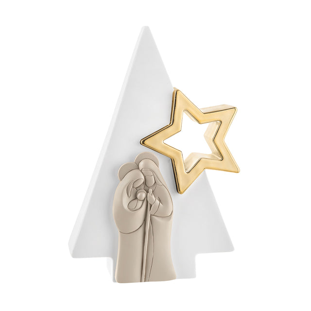 Presepe Natività Bongelli Preziosi in marmorino color nocciola 28 cm
