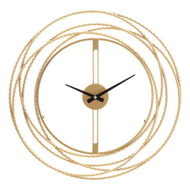 Orologio da parete Mauro Ferretti in ferro dorato a cerchi 50x50 cm