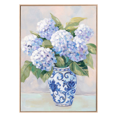 Quadro Vaso di Fiori Bizzotto su tela con cornice in legno 50x70 cm