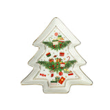 BRANDANI Tray Elfomagia Tree Tray 17,5x19cm Porcelain Christmas Table