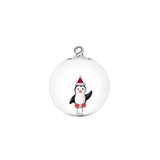Pallina Natale Pinguino Ichendorf in vetro borosilicato soffiato 8 cm