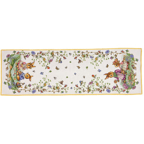 Runner Spring Fantasy Villeroy & Boch in cotone con decoro coniglietti