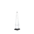 Obelisco decorativo Abhika in cristallo trasparente 33 cm