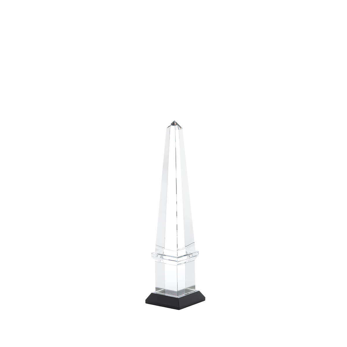 Obelisco decorativo Abhika in cristallo trasparente 33 cm