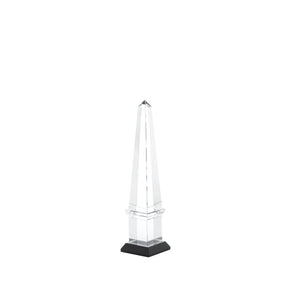 Obelisco decorativo Abhika in cristallo trasparente 33 cm