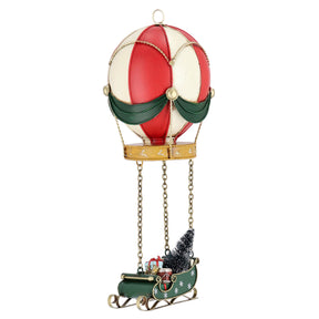 Decorazione mongolfiera Bizzotto in resina scintillante 66x24,5 cm