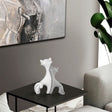 Coppia gattini Bongelli Preziosi in marmorino grigio 12x11 cm