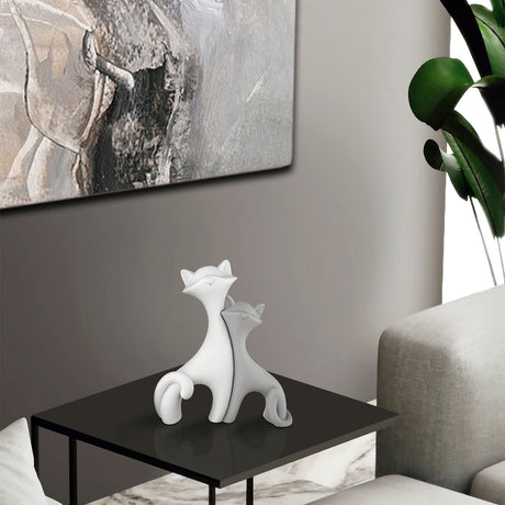 Coppia gattini Bongelli Preziosi in marmorino grigio 12x11 cm