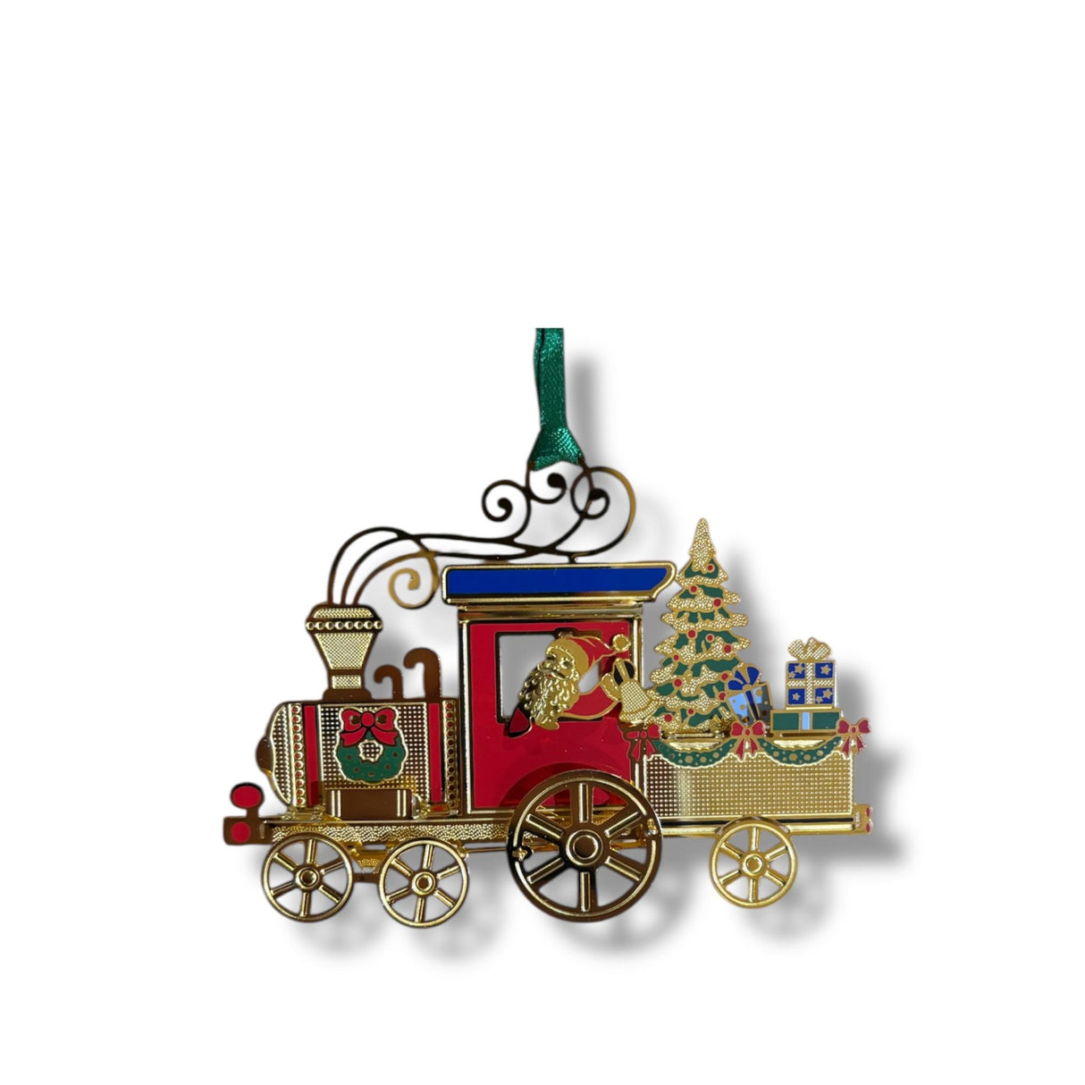 Pendaglio locomotiva Palais Royal in metallo color oro 9x6 cm