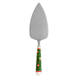 Pala dolce Tempo di Festa Brandani acciaio inox e porcellana decorata 26 cm