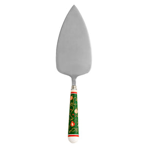 Pala dolce Tempo di Festa Brandani acciaio inox e porcellana decorata 26 cm
