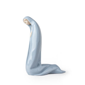 Statuetta Vergine Maria Lladrò in porcellana lucente 18x13 cm