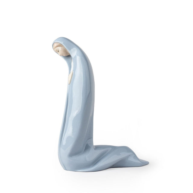 Statuetta Vergine Maria Lladrò in porcellana lucente 18x13 cm