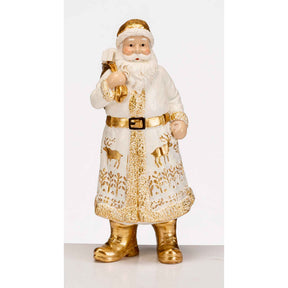 Statuina Babbo Natale con sacco Noel in resina decorativa 19 cm