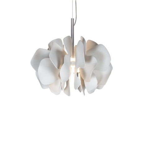 Lampada a sospensione Nightbloom Lladrò in porcellana bianca 40 cm