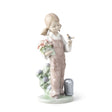 Statuetta Primavera Lladrò in porcellana lucida colori pastello 19x8 cm