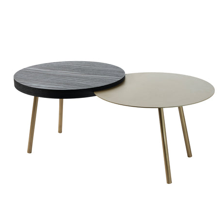 Tavolino Packtop Arti e Mestieri in metallo color oro sabbia piccolo